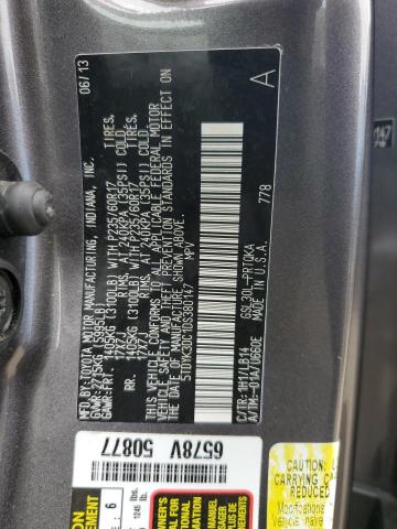 Photo 12 VIN: 5TDYK3DC1DS380147 - TOYOTA SIENNA XLE 