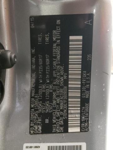 Photo 12 VIN: 5TDYK3DC1FS609008 - TOYOTA SIENNA XLE 