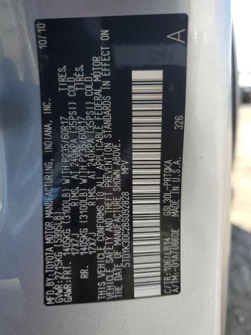 Photo 9 VIN: 5TDYK3DC2BS092828 - TOYOTA SIENNA XLE 