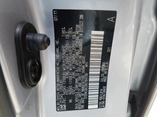 Photo 9 VIN: 5TDYK3DC2BS164708 - TOYOTA SIENNA XLE 