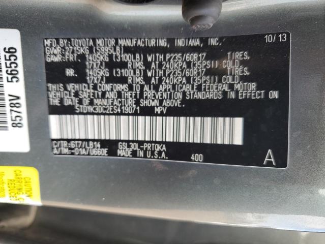 Photo 11 VIN: 5TDYK3DC2ES419071 - TOYOTA SIENNA XLE 