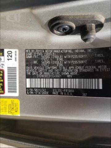 Photo 9 VIN: 5TDYK3DC2FS549661 - TOYOTA SIENNA XLE 