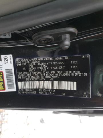 Photo 9 VIN: 5TDYK3DC2GS746007 - TOYOTA SIENNA XLE 