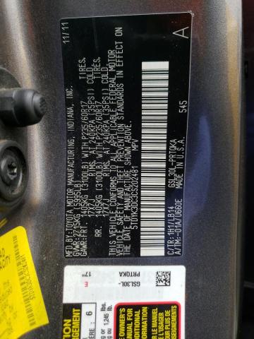 Photo 11 VIN: 5TDYK3DC3CS202481 - TOYOTA SIENNA XLE 