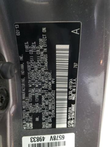 Photo 12 VIN: 5TDYK3DC3DS345822 - TOYOTA SIENNA XLE 