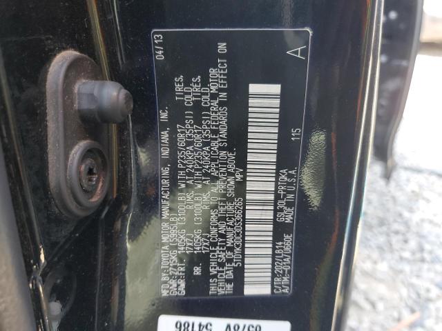 Photo 13 VIN: 5TDYK3DC3DS366265 - TOYOTA SIENNA XLE 