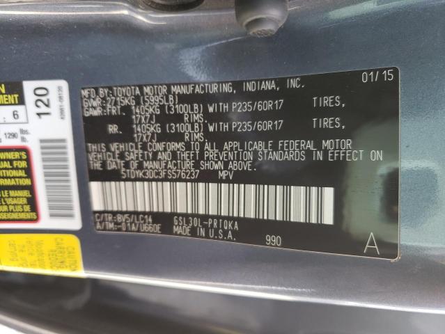 Photo 9 VIN: 5TDYK3DC3FS576237 - TOYOTA SIENNA XLE 