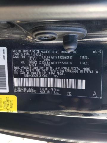 Photo 12 VIN: 5TDYK3DC3FS629003 - TOYOTA SIENNA XLE 