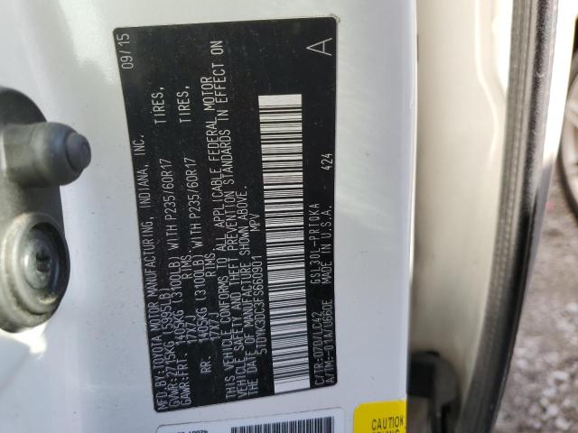 Photo 9 VIN: 5TDYK3DC3FS660901 - TOYOTA SIENNA XLE 