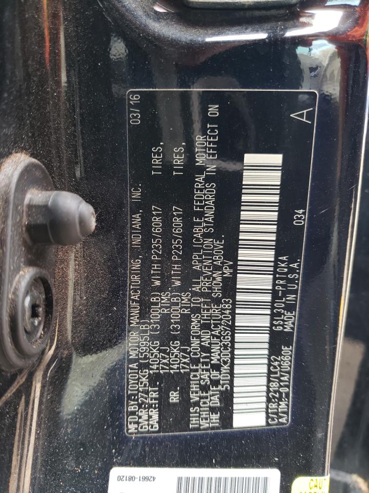 Photo 12 VIN: 5TDYK3DC3GS720483 - TOYOTA SIENNA 