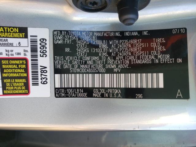 Photo 9 VIN: 5TDYK3DC4BS057000 - TOYOTA SIENNA LE 