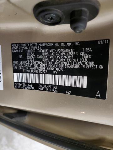 Photo 12 VIN: 5TDYK3DC4BS112772 - TOYOTA SIENNA XLE 