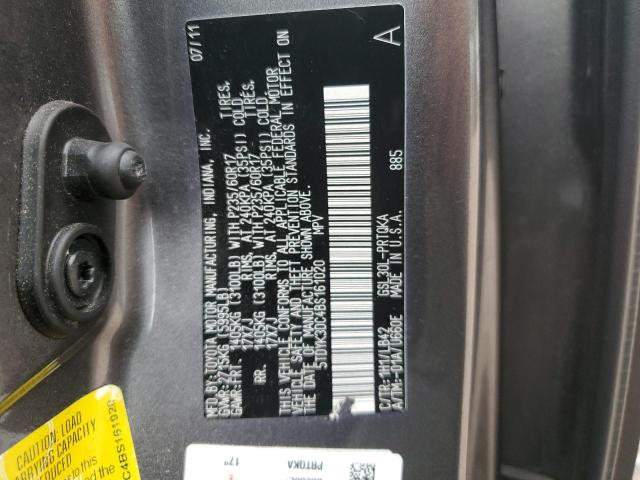 Photo 12 VIN: 5TDYK3DC4BS161020 - TOYOTA SIENNA XLE 