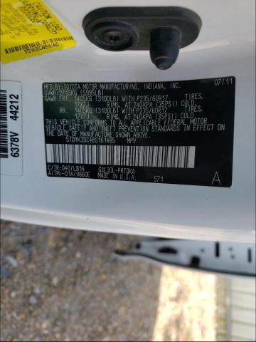 Photo 9 VIN: 5TDYK3DC4BS161485 - TOYOTA SIENNA XLE 