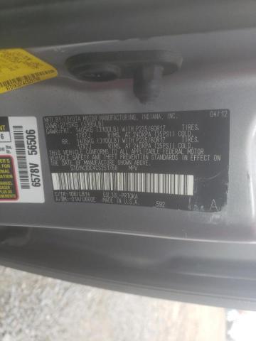 Photo 9 VIN: 5TDYK3DC4CS251768 - TOYOTA SIENNA XLE 