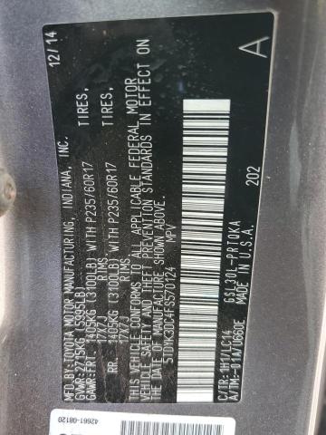 Photo 13 VIN: 5TDYK3DC4FS570124 - TOYOTA SIENNA XLE 