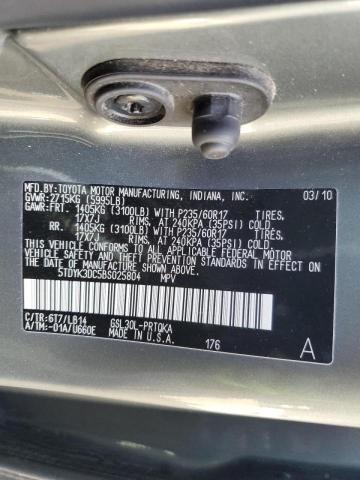 Photo 12 VIN: 5TDYK3DC5BS025804 - TOYOTA SIENNA XLE 