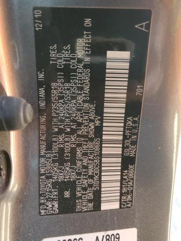 Photo 12 VIN: 5TDYK3DC5BS108665 - TOYOTA SIENNA XLE 