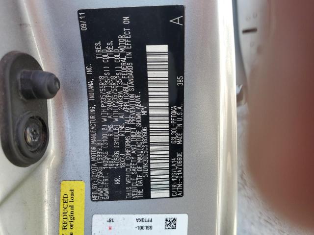 Photo 13 VIN: 5TDYK3DC5CS182606 - TOYOTA SIENNA XLE 