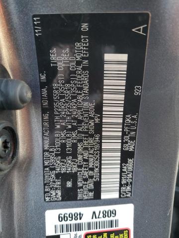 Photo 12 VIN: 5TDYK3DC5CS197946 - TOYOTA SIENNA XLE 