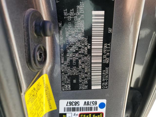 Photo 12 VIN: 5TDYK3DC5CS205821 - TOYOTA SIENNA XLE 