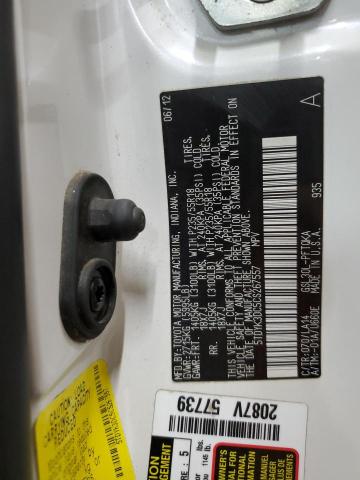 Photo 12 VIN: 5TDYK3DC5CS267557 - TOYOTA SIENNA XLE 