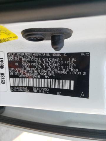 Photo 9 VIN: 5TDYK3DC5CS274993 - TOYOTA SIENNA XLE 