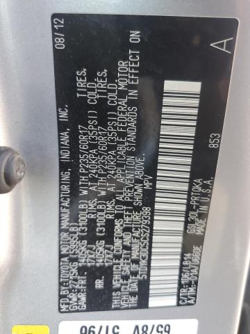 Photo 12 VIN: 5TDYK3DC5CS279398 - TOYOTA SIENNA XLE 