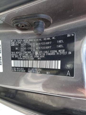 Photo 12 VIN: 5TDYK3DC5ES522064 - TOYOTA SIENNA XLE 