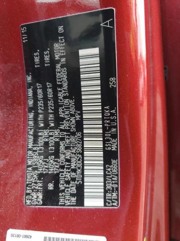 Photo 12 VIN: 5TDYK3DC5FS682706 - TOYOTA SIENNA XLE 