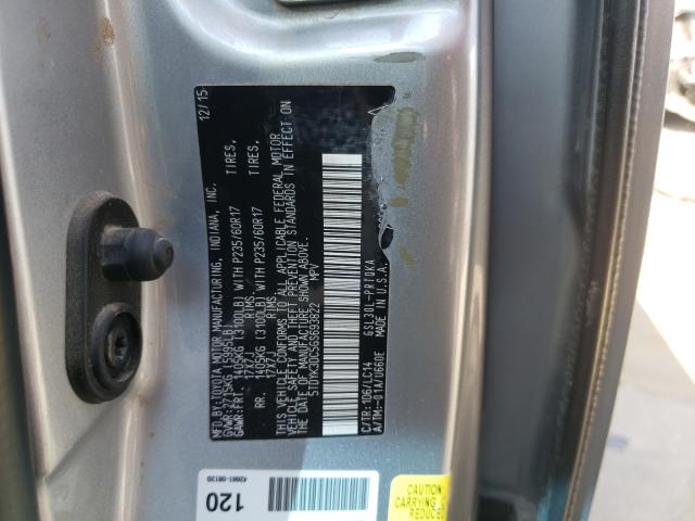 Photo 9 VIN: 5TDYK3DC5GS693822 - TOYOTA SIENNA 