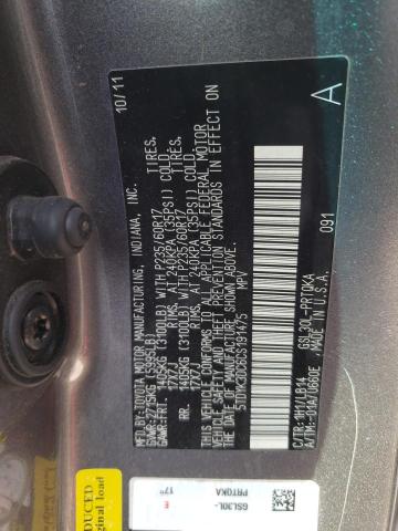 Photo 12 VIN: 5TDYK3DC6CS191475 - TOYOTA SIENNA XLE 