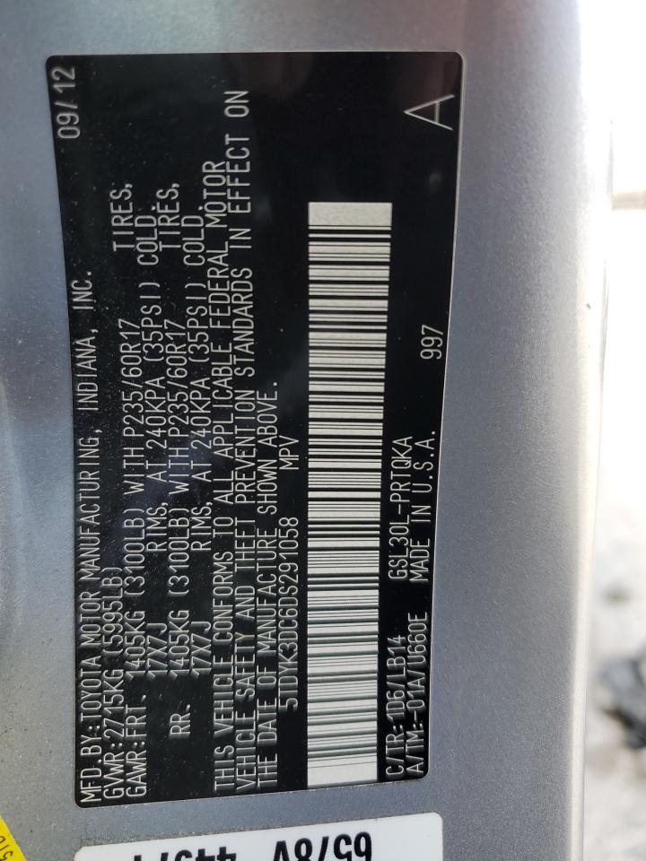 Photo 13 VIN: 5TDYK3DC6DS291058 - TOYOTA SIENNA 