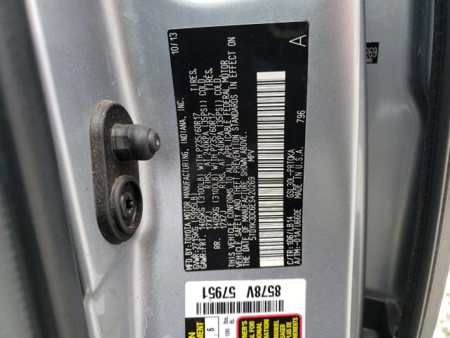 Photo 12 VIN: 5TDYK3DC6ES420269 - TOYOTA SIENNA XLE 