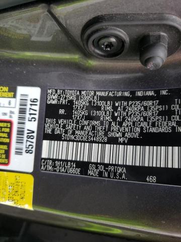 Photo 9 VIN: 5TDYK3DC6ES448928 - TOYOTA SIENNA XLE 