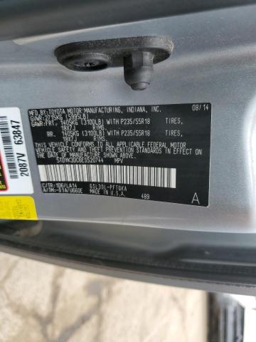 Photo 11 VIN: 5TDYK3DC6ES520744 - TOYOTA SIENNA XLE 