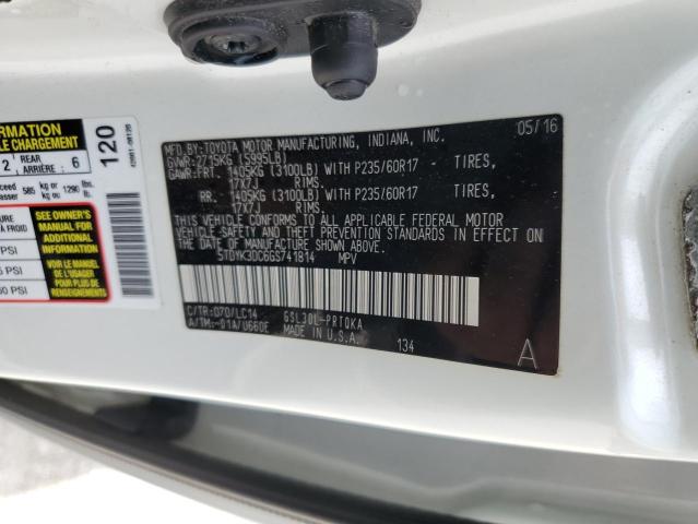 Photo 13 VIN: 5TDYK3DC6GS741814 - TOYOTA SIENNA XLE 