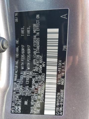 Photo 12 VIN: 5TDYK3DC6GS758063 - TOYOTA SIENNA XLE 