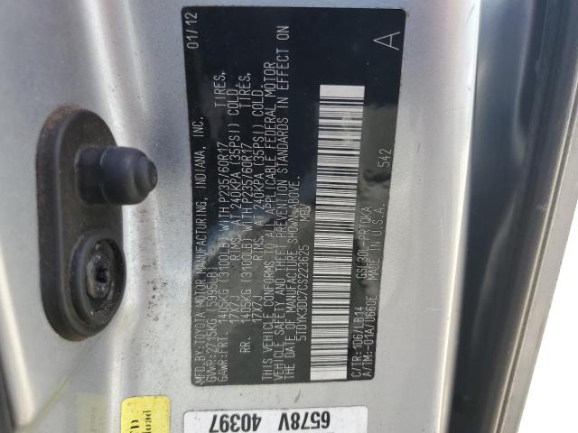 Photo 12 VIN: 5TDYK3DC7CS223625 - TOYOTA SIENNA XLE 