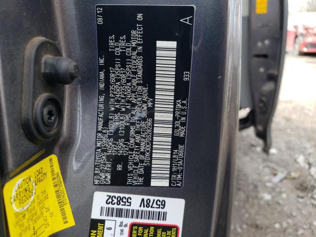 Photo 12 VIN: 5TDYK3DC7DS282966 - TOYOTA SIENNA XLE 