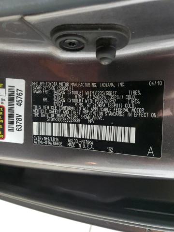 Photo 12 VIN: 5TDYK3DC8BS032939 - TOYOTA SIENNA XLE 