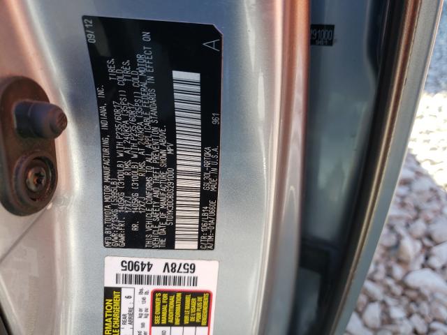 Photo 9 VIN: 5TDYK3DC8DS291000 - TOYOTA SIENNA XLE 