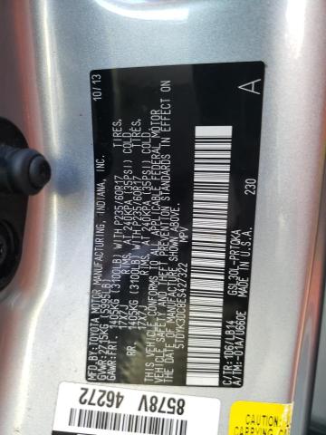 Photo 12 VIN: 5TDYK3DC8ES427322 - TOYOTA SIENNA XLE 