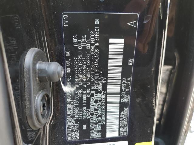 Photo 12 VIN: 5TDYK3DC8ES433072 - TOYOTA SIENNA XLE 