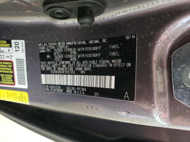 Photo 13 VIN: 5TDYK3DC8FS551253 - TOYOTA SIENNA XLE 