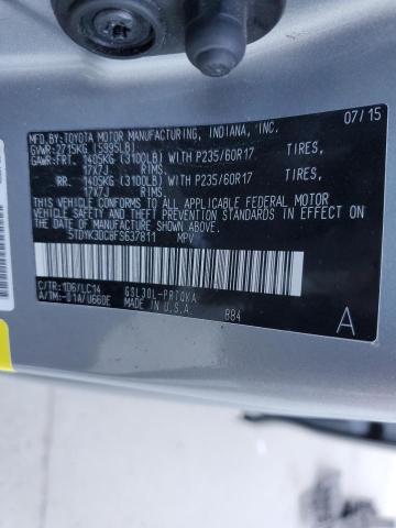 Photo 13 VIN: 5TDYK3DC8FS637811 - TOYOTA SIENNA XLE 