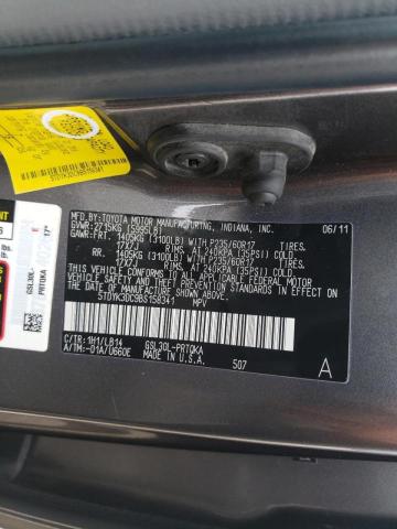 Photo 9 VIN: 5TDYK3DC9BS158341 - TOYOTA SIENNA XLE 