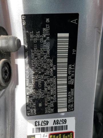 Photo 12 VIN: 5TDYK3DC9DS308824 - TOYOTA ALL MODELS 