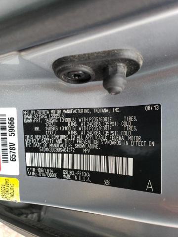 Photo 12 VIN: 5TDYK3DC9DS404372 - TOYOTA SIENNA XLE 