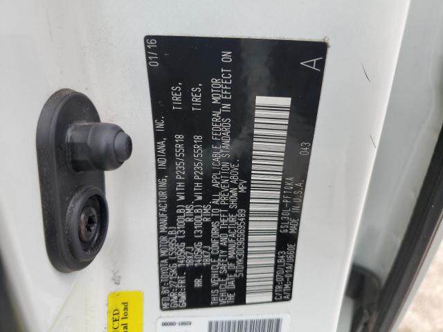 Photo 13 VIN: 5TDYK3DC9GS695489 - TOYOTA SIENNA XLE 